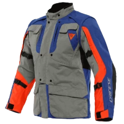 Dainese Alligator Tex Jacket Gray/Sodalite-Blue/Fluo-Red