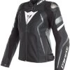Dainese Avro 4 Lady Leather Jacket Black/Anthracite/White -Doe het met Jersey. dainese avro 4 lady blk anth whi motorcycle jacket motorradjacke blouson veste motorjas mont chaqueta 1 1