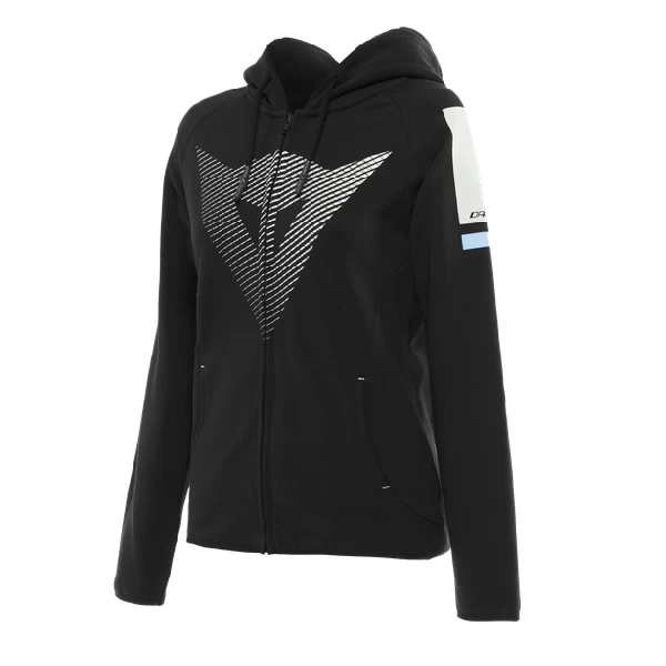 Dainese Fade Lady Full-Zip Hoodie Black/Cool-Gray/Light-Blue 3 Dainese Fade Lady Full-Zip Hoodie Black/Cool-Gray/Light-Blue