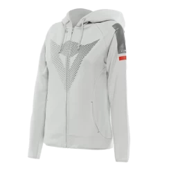Dainese Fade Lady Full-Zip Hoodie Glacier-Gray/Dark-Gray/Red