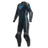 Dainese Grobnik Lady Leather 1PC Suit Perf. Schwarz/Anthrazit/Teal