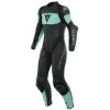 Dainese Imatra Lady Leather 1-PC Suit Perf. Black/Acqua-Green -Doe het met Jersey. dainese imatra lady 1 pc perf blk acqua one piece suit 1 teiler overall combinaison 1 piece traje tulum 1 1