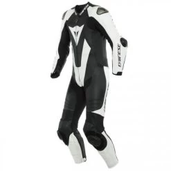 Dainese Laguna Seca 5 1-PC Leather Suit Perf. Black White - Motorpakken - Kleding