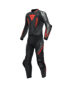 Dainese Laguna Seca 5 2PCS Motorpak Tweedelig Schwarz/Anthrazit/Fluo-Rot