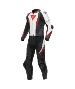 Dainese Laguna Seca 5 2PCS Motorpak Tweedelig Schwarz/Weiss/Lava-Rot
