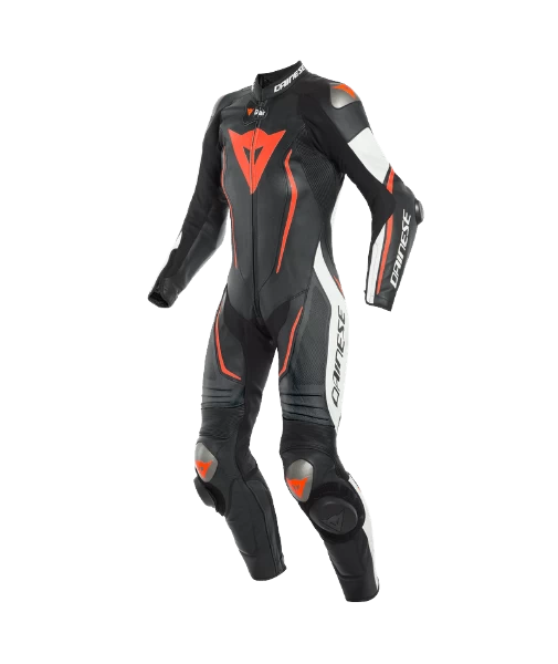 Dainese Misano 2 D-Air Lady Perf. 1-P Suit Black-White-Fluo-Red 3 Dainese Misano 2 D-Air Lady Perf. 1-P Suit Black-White-Fluo-Red