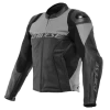 Dainese Racing 4 Leather Jacket Perf. Black-Charcoal-Gray -Doe het met Jersey. dainese racing 4 leather jacket perf black charcoal gray motorcycle jacket motorradjacke blouson veste motorjas mont chaqueta 1 10