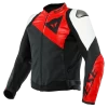 Dainese Sportiva Leather Jacket Black/Lava-Red/White