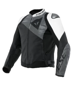 Dainese Sportiva Leren Motorjas Schwarz-Matt/Anthrazit/Weiss