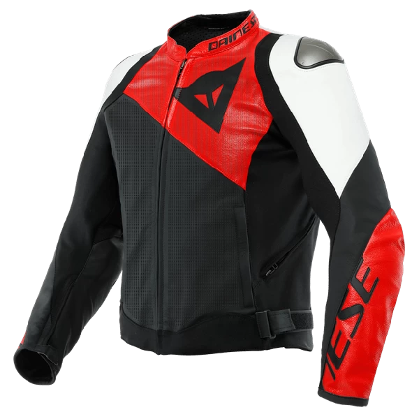 Dainese Sportiva Leather Jacket Perf. Black/Lava-Red/White 3 Dainese Sportiva Leather Jacket Perf. Black/Lava-Red/White