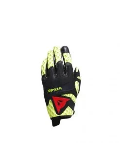 Dainese VR46 Talent Handschoenen Schwarz/Fluo-Gelb/Fluo-Rot