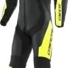 Dainese VR46 Tavullia Leather 1-PC Suit Perf. Black Yellow - Motorpakken - Kleding -Doe het met Jersey. dainese vr46 tavullia leather 1 pc suit perf. black yellow two piece suit 2 teiler overall combinaison 2 pieces traje tulum 1 5