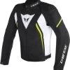 Dainese Avro D2 TEX Jacket BLACK/WHITE/YELLOW-FLUO -Doe het met Jersey. dainese avro d2 tex jacket q90 1 1