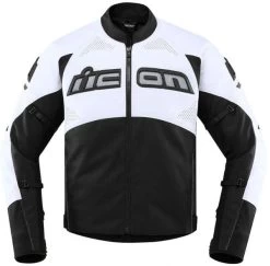 Icon Contra2 Leather Jacket Perf. White
