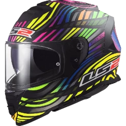 LS2 Storm Power Matt Black Rainbow