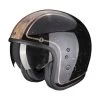 Scorpion Belfast Evo Retrol Black-Brown -Doe het met Jersey. scorpion belfast evo retrol black brown open face helmet helm casque jet kask casco abierto 1 2