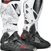 Sidi Crossfire 3 Black-White Boots -Doe het met Jersey. sidi crossfire 3 black white motorcycle boots motorradstiefel motorlaarzen bottes botas botlar 1 1