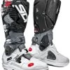 Sidi Crossfire 3 SRS White-Grey-Black 1 Sidi Crossfire 3 SRS White-Grey-Black -Doe het met Jersey. sidi crossfire 3 srs white grey black motorcycle boots motorradstiefel motorlaarzen bottes botas botlar 1 1