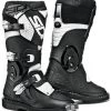 Sidi Flame Black-White -Doe het met Jersey. sidi flame black white motorcycle boots motorradstiefel motorlaarzen bottes botas botlar 1 1